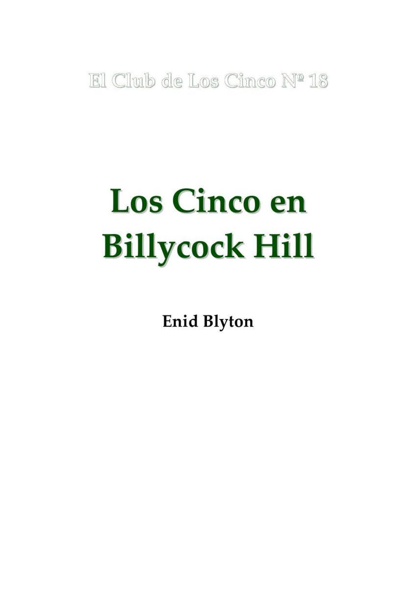 Portada de Los cinco 18 - Los cinco en Billycock Hill